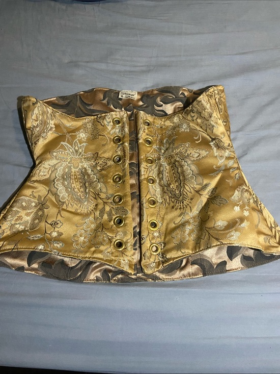 Damsel In This Dress Other - Gold Brocade Underbust Corset Top